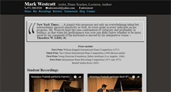 Desktop Screenshot of markwestcottpianist.com